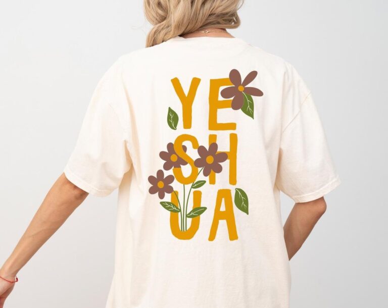 Floral Yeshua Shirt, Subtle Christian T-shirt, Jesus Shirts, Faith Sweatshirts