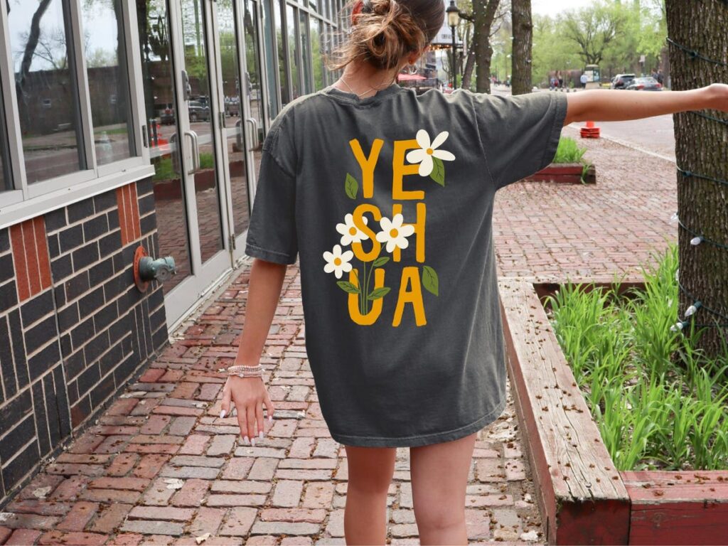 Floral Yeshua Shirt, Subtle Christian T-shirt, Jesus Shirts, Faith Sweatshirts