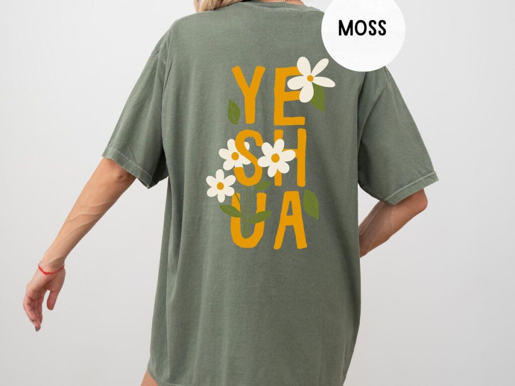 Floral Yeshua Shirt, Subtle Christian T-shirt, Jesus Shirts, Faith Sweatshirts