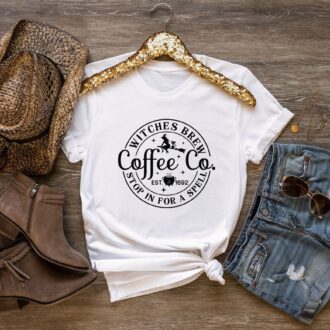 Witches Brew Funny Coffee Co Crewneck Sweatshirt, Halloween Pullover Sweater 3