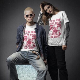 Were Here Were Queer We Riot Shirt, LGBTQ Shirt, Les Gay Pride Shirt, LGBT Pride Month Gift 7