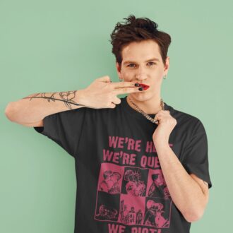 Were Here Were Queer We Riot Shirt, LGBTQ Shirt, Les Gay Pride Shirt, LGBT Pride Month Gift 1