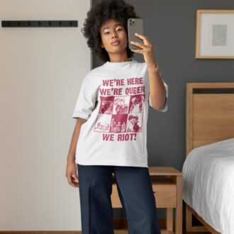 Were Here Were Queer We Riot Shirt, LGBTQ Shirt, Les Gay Pride Shirt, LGBT Pride Month Gift 5
