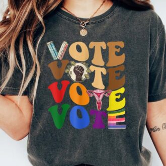 LGBT Vote Shirt, Banned Books BLM Shirt, Equality Human Rights, Anti Racism Shirts 0