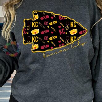 KC Nurse Kansas City Chiefs Football Fan Tshirt, Nurses Football Gear 3
