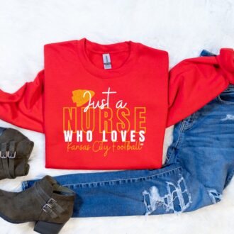 Nurse Who Loves Kansas City Chiefs T shirt, Women's Nurse Football Apparel 3