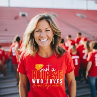 Nurse Who Loves Kansas City Chiefs T shirt, Women's Nurse Football Apparel 4