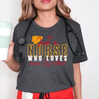 Nurse Who Loves Kansas City Chiefs T shirt, Women's Nurse Football Apparel 6