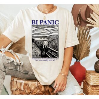 Bi Panic Shirt, Bisexual Pride Shirt, Funny LGBTQ Gift 1