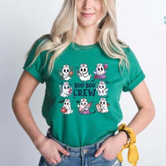 Funny Boo Boo Crew Sweatshirt, Nursing Ghost Halloween Party, Nurse Practitioner 4