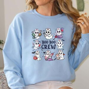Funny Boo Boo Crew Sweatshirt, Nursing Ghost Halloween Party, Nurse Practitioner