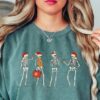 Funny Christmas Nurse Skeleton Sweatshirt, Healthcare Worker Gift, ER Nurse Xmas