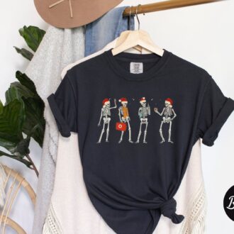 Funny Christmas Nurse Skeleton Sweatshirt, Healthcare Worker Gift, ER Nurse Xmas 5