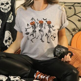 Funny Nurse Skeleton Dancing Halloween T shirt, Pumpkin Nurse Sweatshirt 3