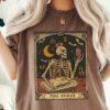 Funny Skeleton Nurse T-Shirt for Graduation, Halloween Nurse Gift, Tarot Card Design
