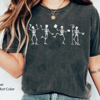 Halloween Nurse Shirt, Dancing Skeletons T Shirt, Spooky Nurse Gift, Nurse Appreciation 0