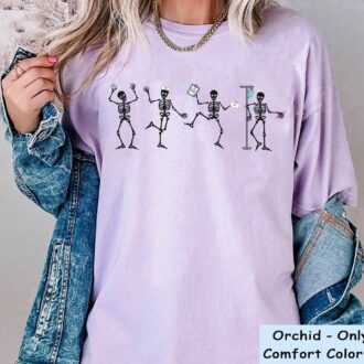 Halloween Nurse Shirt, Dancing Skeletons T Shirt, Spooky Nurse Gift, Nurse Appreciation 1