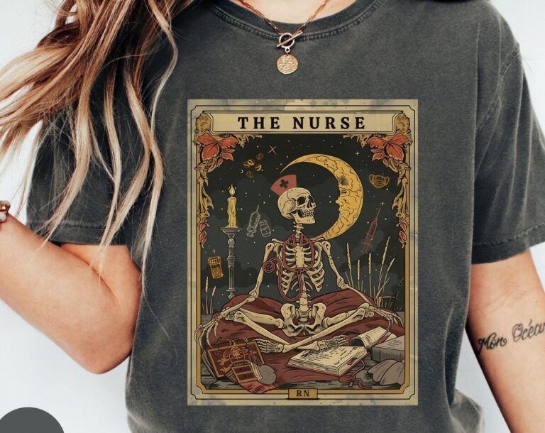 Skeleton Nurse Graduation Gift, Halloween Nurse Tshirt, School Nursing Teacher Shirt