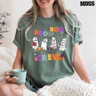 Boo Boo Crew Halloween Nurse Shirt, Cute & Funny Nursing Comfort Colors Tee
