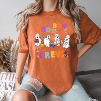 Boo Boo Crew Halloween Nurse Shirt, Cute & Funny Nursing Comfort Colors Tee