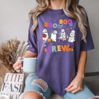 Boo Boo Crew Halloween Nurse Shirt, Cute & Funny Nursing Comfort Colors Tee