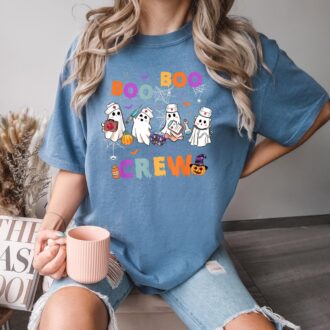 Boo Boo Crew Halloween Nurse Shirt, Cute & Funny Nursing Comfort Colors Tee