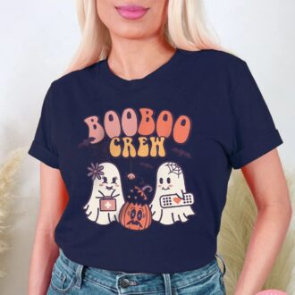 Boo Boo Crew Nurse Ghost Shirt, Funny Spooky Ghost Costume for Nurses
