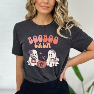 Boo Boo Crew Nurse Ghost Shirt, Funny Spooky Ghost Costume for Nurses