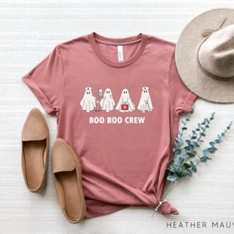 Boo Boo Crew Nurse Halloween Sweatshirt, Cute Spooky Fall Tee for RNs
