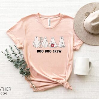 Boo Boo Crew Nurse Halloween Sweatshirt, Cute Spooky Fall Tee for RNs