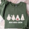 Boo Boo Crew Nurse Halloween Sweatshirt, Cute Spooky Fall Tee for RNs