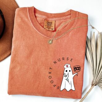 Cute Halloween Nurse Shirt, Comfort Colors Spooky Season Tee
