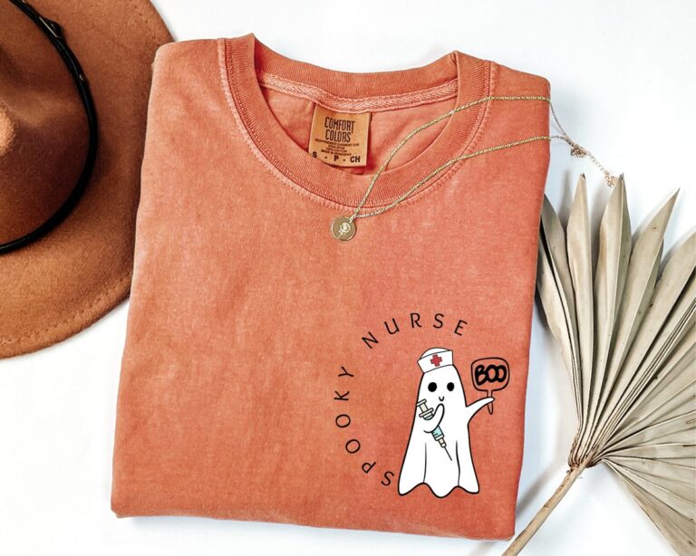 Cute Halloween Nurse Shirt, Comfort Colors Spooky Season Tee