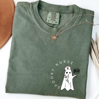 Cute Halloween Nurse Shirt, Comfort Colors Spooky Season Tee