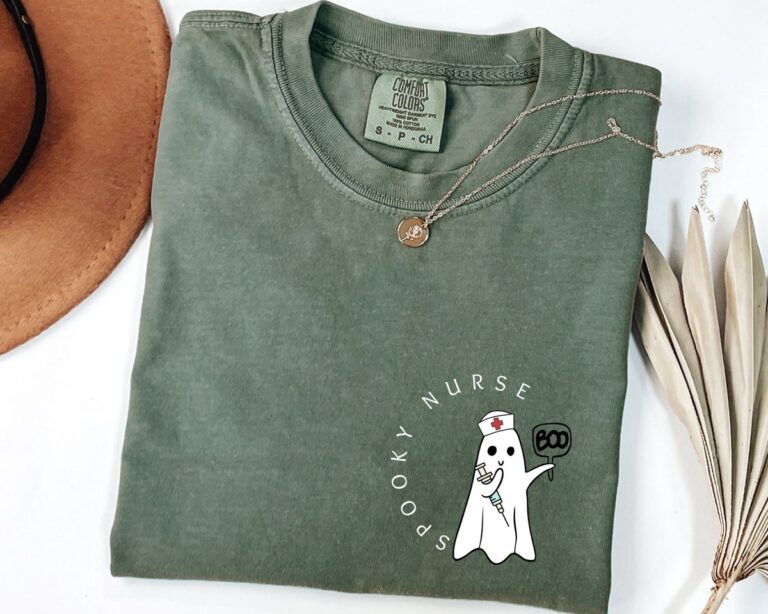 Cute Halloween Nurse Shirt, Comfort Colors Spooky Season Tee