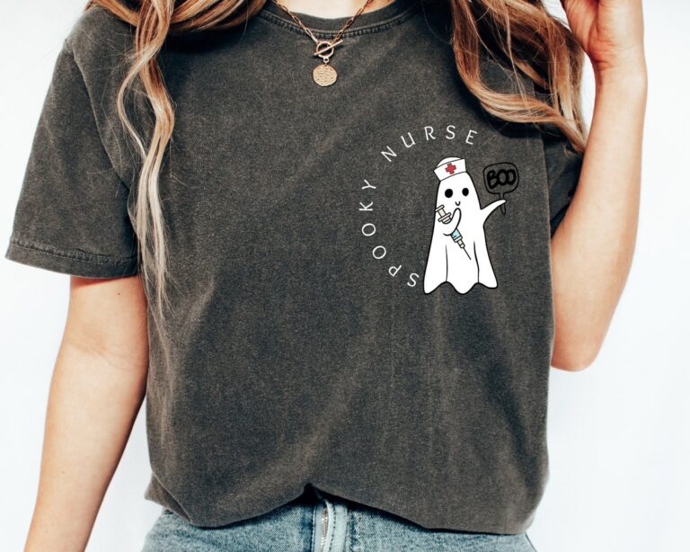 Cute Halloween Nurse Shirt, Comfort Colors Spooky Season Tee