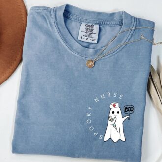 Cute Halloween Nurse Shirt, Comfort Colors Spooky Season Tee