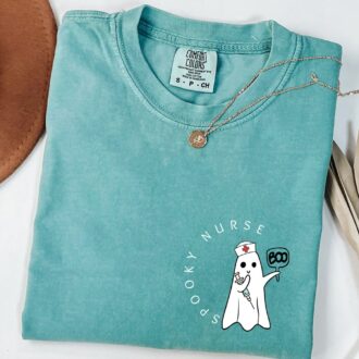 Cute Halloween Nurse Shirt, Comfort Colors Spooky Season Tee