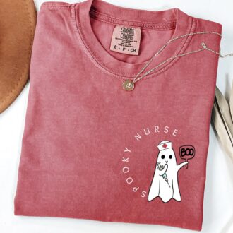 Cute Halloween Nurse Shirt, Comfort Colors Spooky Season Tee