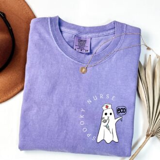 Cute Halloween Nurse Shirt, Comfort Colors Spooky Season Tee