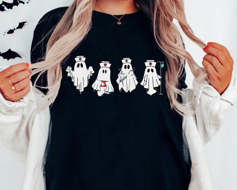 Funny Halloween Nurse T-shirt, Boo Ghost Nurse Shirt, Comfort Colors, Spooky Nurse Gift