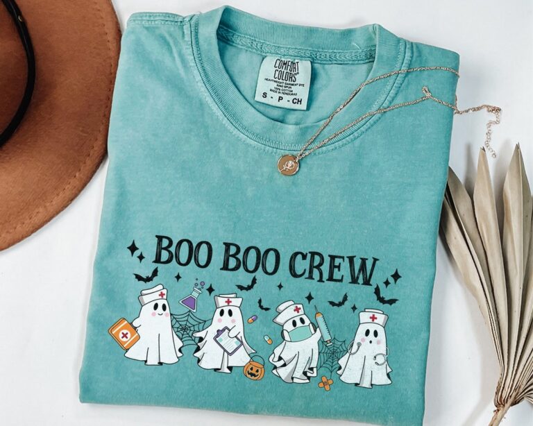 Funny Spooky Nurse Halloween Shirt, Boo Boo Crew, Nurse Gift