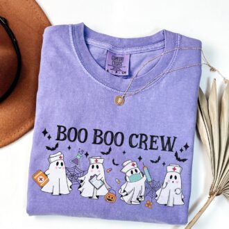 Funny Spooky Nurse Halloween Shirt, Boo Boo Crew, Nurse Gift