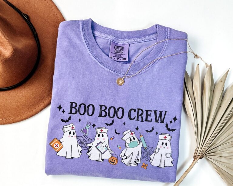 Funny Spooky Nurse Halloween Shirt, Boo Boo Crew, Nurse Gift