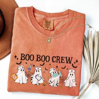 Funny Spooky Nurse Halloween Shirt, Boo Boo Crew, Nurse Gift