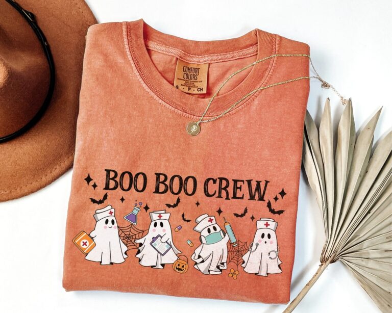 Funny Spooky Nurse Halloween Shirt, Boo Boo Crew, Nurse Gift