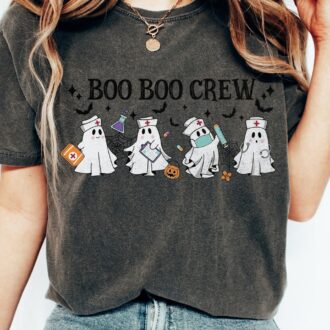 Funny Spooky Nurse Halloween Shirt, Boo Boo Crew, Nurse Gift