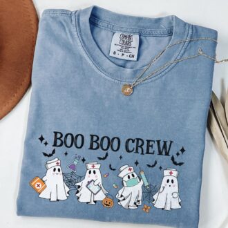 Funny Spooky Nurse Halloween Shirt, Boo Boo Crew, Nurse Gift