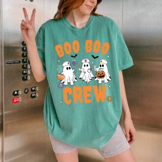 Halloween Boo Boo Crew Nurse Shirt, Funny ICU ER Nurse Tee, Gift for Nursing Students