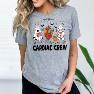 Halloween Cardiac Registered Nurses Shirt, Heart Anatomy Ghosts, Cardiology Heart Warrior Gift